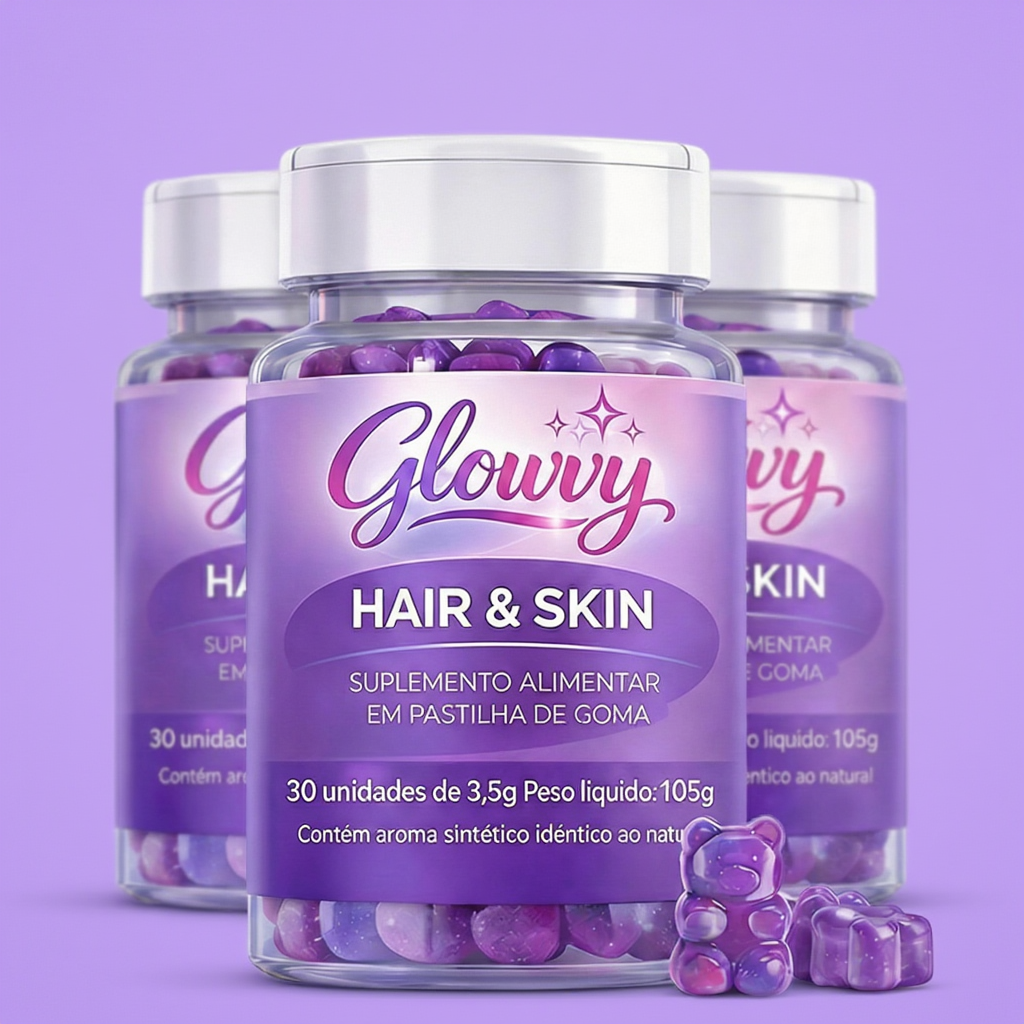Glowvy Hair, Skin & Nails – Kit 3 Unidades